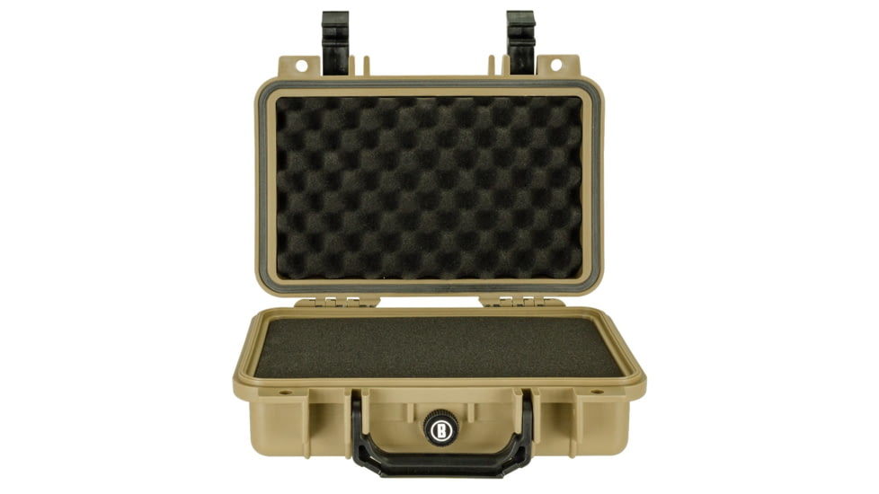 Bushnell 11.6in Waterproof Hard Single Gun Case with Foam, Tan, Compact, BN00010-TAN