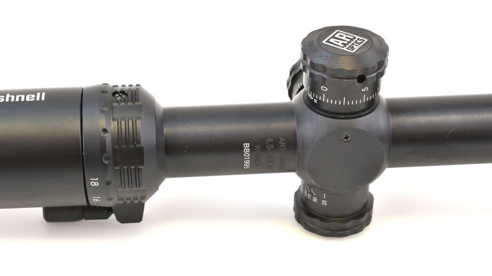 Bushnell AR Optics Rifle Scope, 4.5-18x40mm, 40 mm Tube, Second Focal Plane, Drop Zone 308 Reticle, Matte Black, AR741840B
