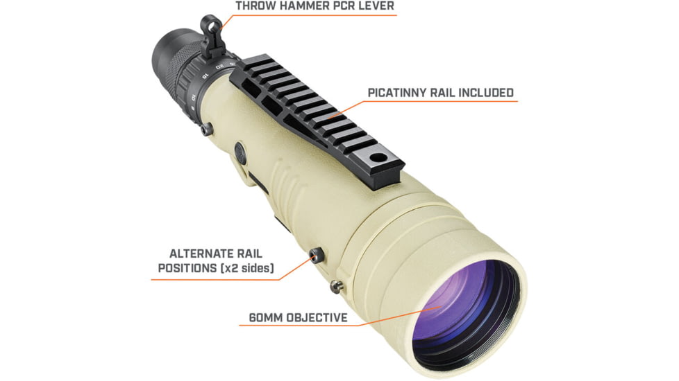 Bushnell 8-40x60 LMSS2 T4 Spotting Scope, Rail, Flat Dark Earth, ET884060T