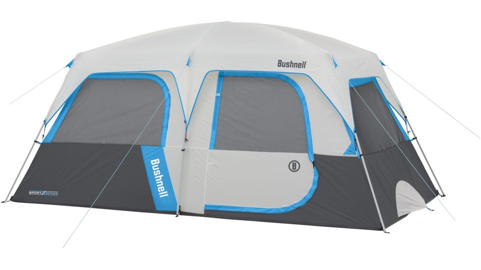 Bushnell 8 Person FRP Cabin Tent, Blue/Gray/Dark Gray, 50006