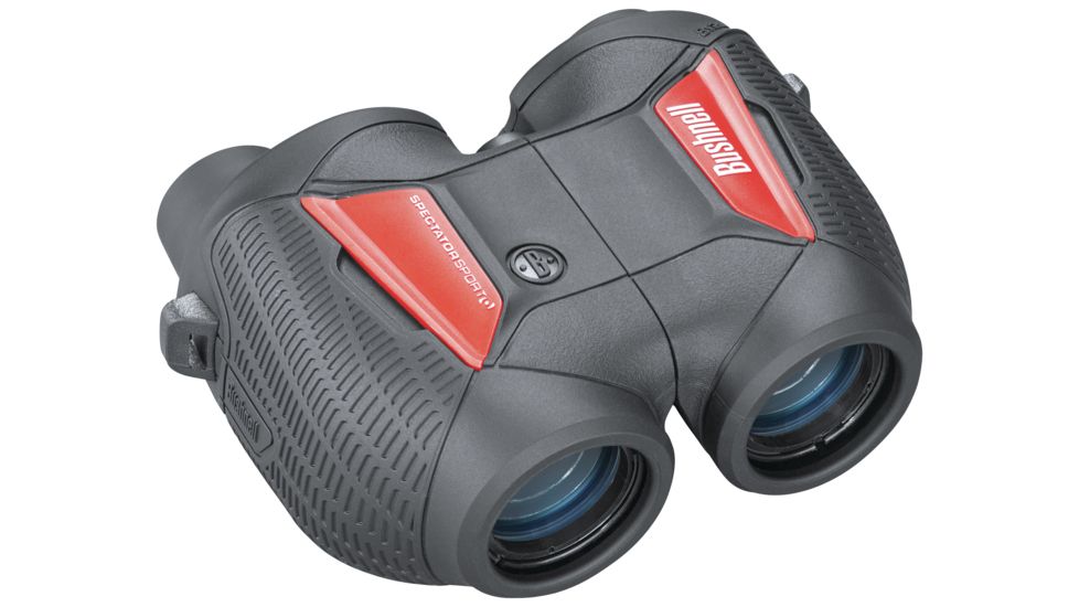 Bushnell 8X25 Spectator Sport Porro Permafocus Binoculars, Black/Red, BS1825