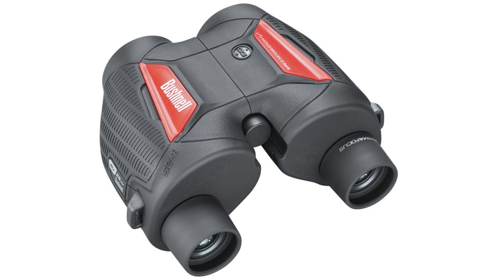 Bushnell 8X25 Spectator Sport Porro Permafocus Binoculars, Black/Red, BS1825