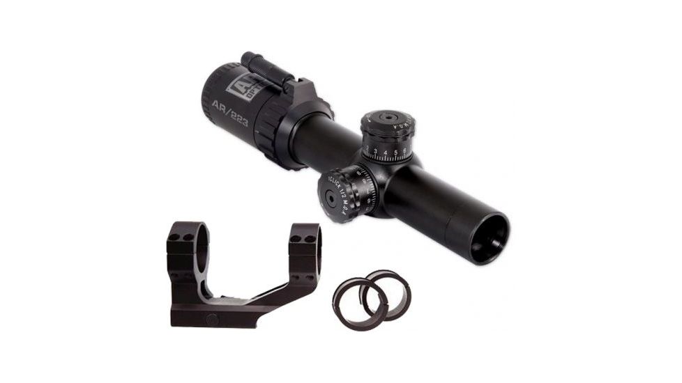 Bushnell AR Optics 1-4x24 First Focal Plane Illum, BDC Reticle with Millett 1 Inch to 30 mm Scope Mount