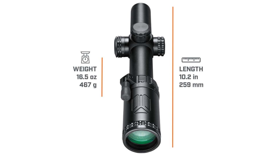 Bushnell AR Optics 1-6x24mm Rifescope, 30mm, SFP, Illum. BTR-1 Reticle, Black, AR71624I