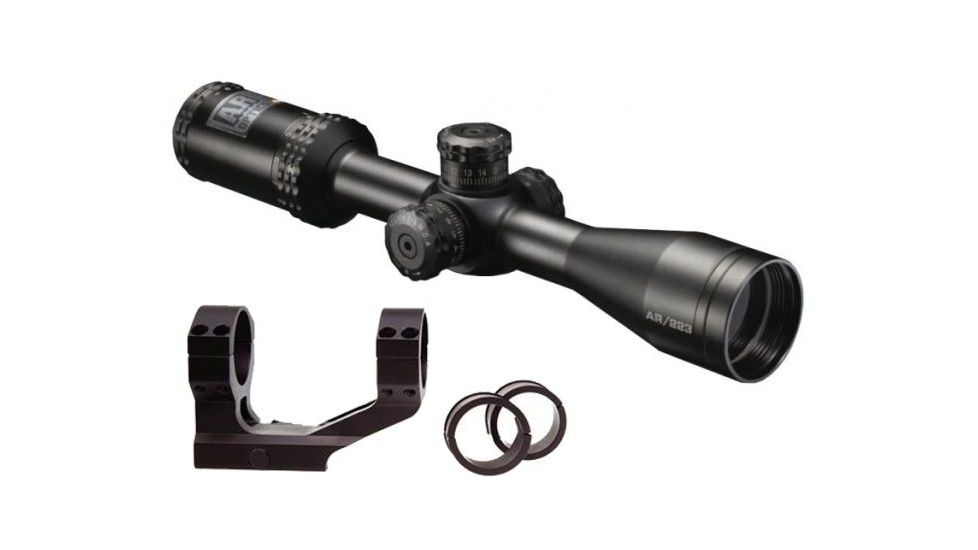 Bushnell AR Optics 3-9x40 Rifle Scope w/ BDC Reticle with Millett 1 Inch to 30 mm Scope Mount