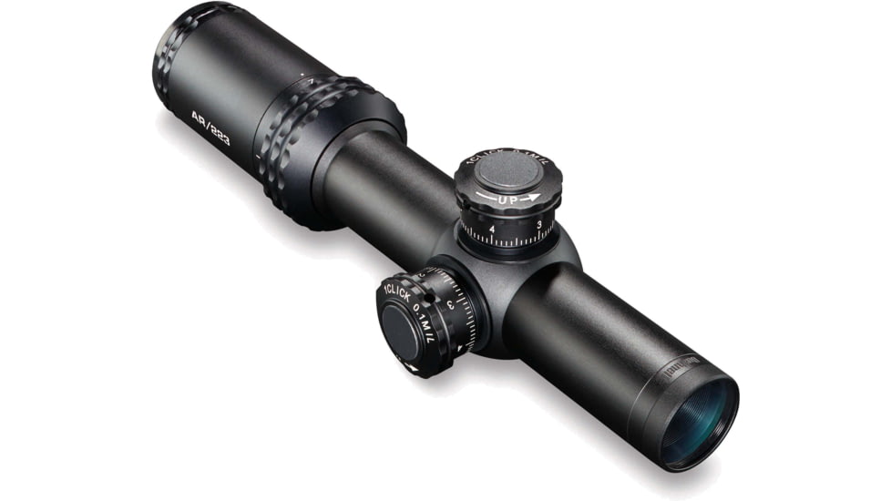 EDEMO Bushnell AR Optics Rifle Scope, 1-4x24mm, 30mm Tube, Second Focal Plane, Drop Zone-223 Reticle, Target Turrets, Matte Black, AR91424, EDEMO1