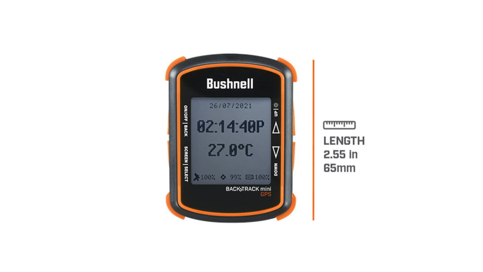 Bushnell BackTrack Mini GPS Trip Navigation, 128x128, Black, GPSBTM