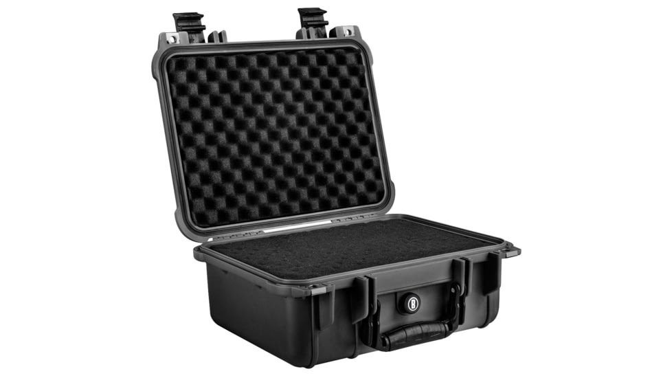 Bushnell Compact 13.37in Waterproof Gear Hard Case w/ Foam, Black, Standard, BN00001