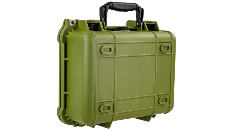 Bushnell Compact 13.37in Waterproof Gear Hard Case w/ Foam, Green, Standard, BN00001-GRN