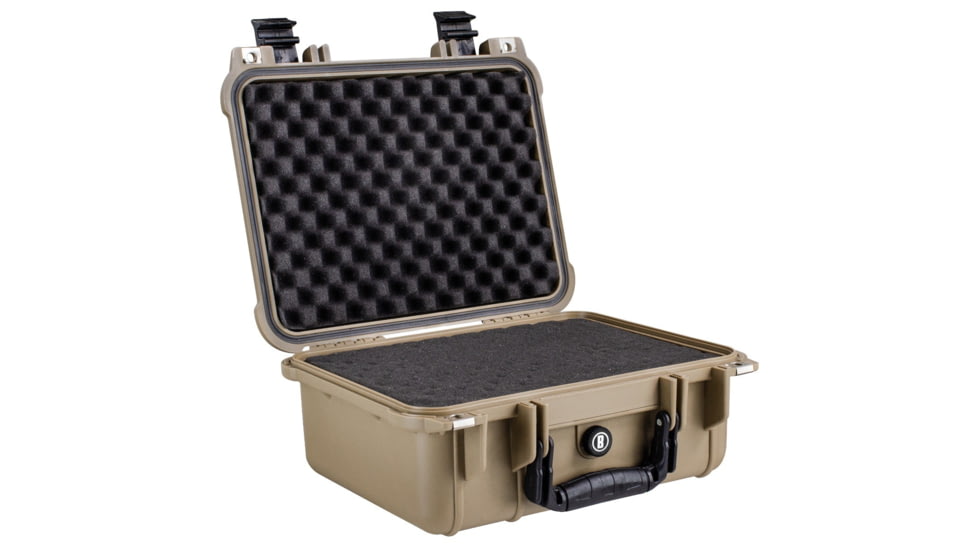 Bushnell Compact 13.37in Waterproof Gear Hard Case w/ Foam, Tan, Standard, BN00001-TAN