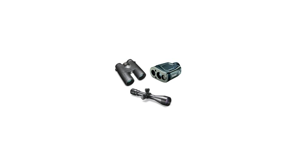 Bushnell Elite Package - Bushnell 4.5-30x50 Matte 30mm Argon Elite Rifle Scope - MilDot, Matte Black ET4305 w/ Bushnell Elite Rangefinder 205110 and Binocular 620142ED