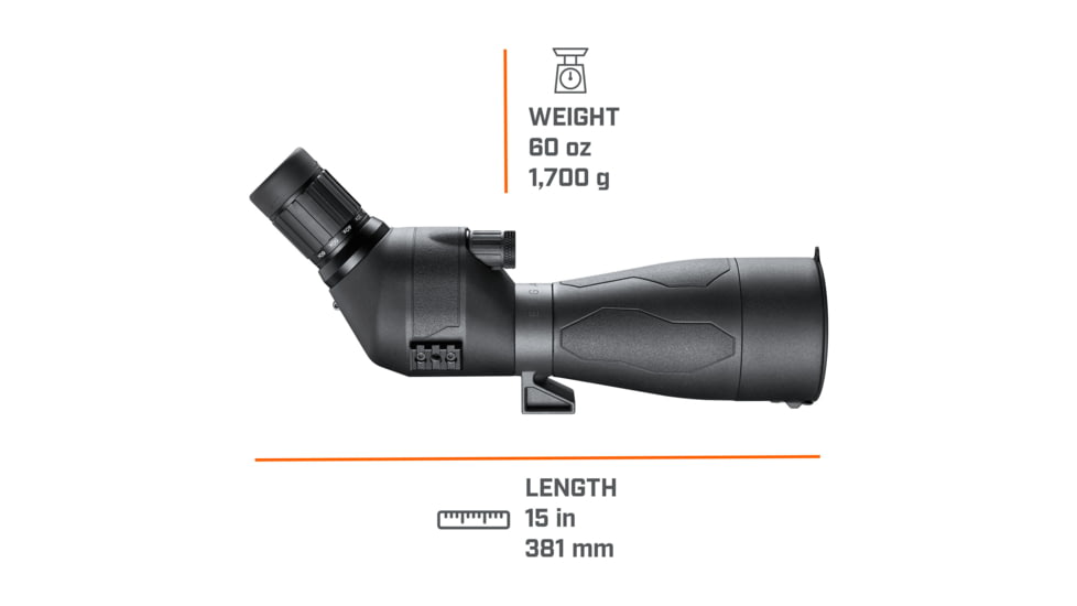 Bushnell Engage DX Spotting Scope, EXO, FMC, IPX7, Black, SENDX2680A