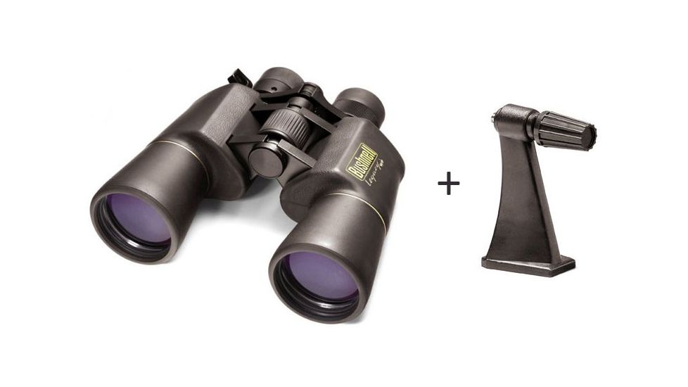 Bushnell Legacy WP 10-22x50 BaK4 Porro Binoculars w/ Bushnell Binocular Tripod Adaptor, 121225-KIT