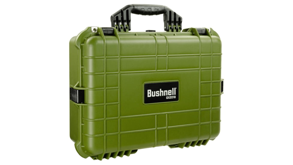 Bushnell Medium 20in Waterproof Gear/Gun Hard Case w/ Foam, Green, Large, BN00002-GRN