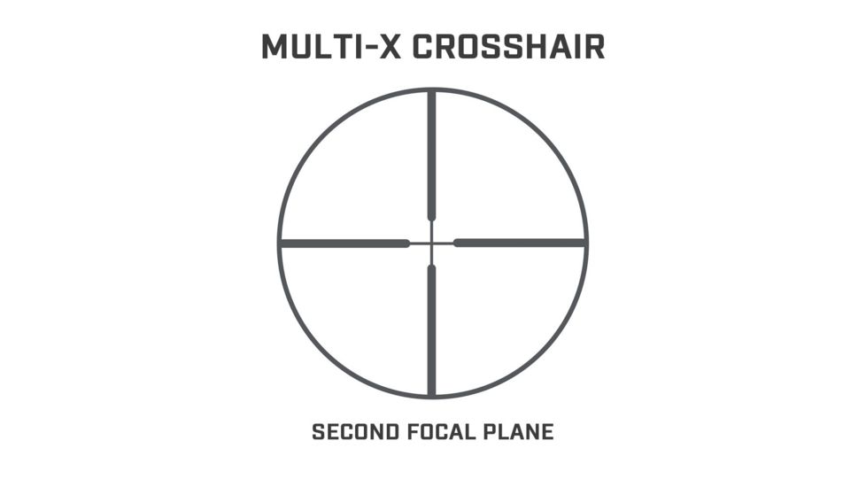 Bushnell Nitro Rifle Scope, 2.5-10x44mm, Second Focal Plane, Multi-X Crosshair Reticle, Black, RN2104BS3