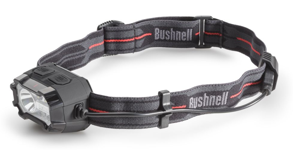 Bushnell PRO Rechargable 400 Lumen MC Headlamp, Gray/Orange, 50010