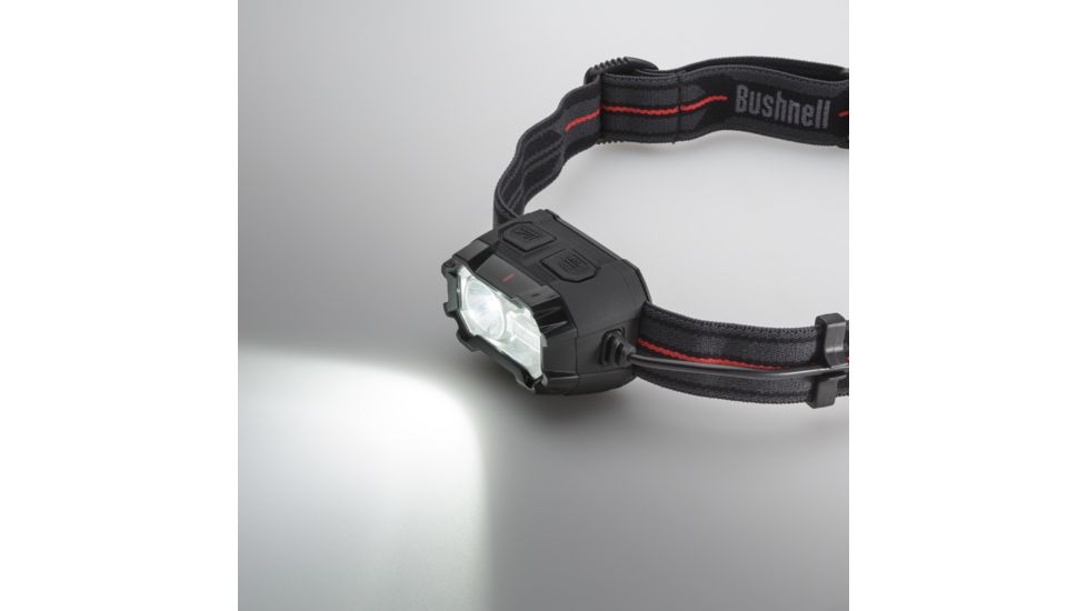Bushnell PRO Rechargable 400 Lumen MC Headlamp, Gray/Orange, 50010