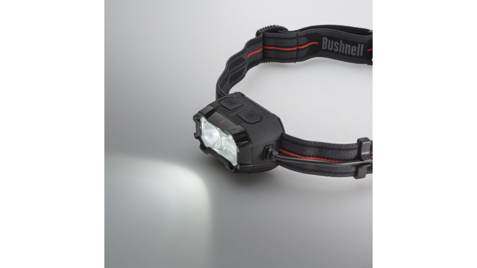 Bushnell PRO Rechargable 400 Lumen MC Headlamp, Gray/Orange, 50010