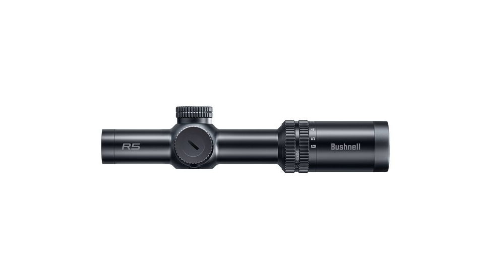 Bushnell R5 1-6x24mm Rifle Scope with Illuminated DD2-QA, 30mm Tube, Second Focal Plane, DD2-QA Reticle, EXO, Black, Small, R5-1624S26