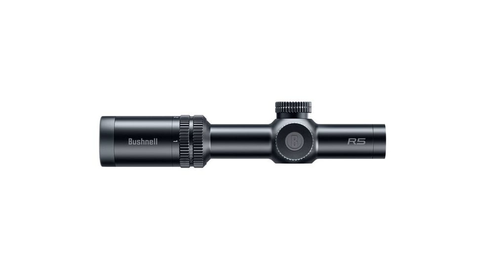 Bushnell R5 1-6x24mm Rifle Scope with Illuminated DD2-QA, 30mm Tube, Second Focal Plane, DD2-QA Reticle, EXO, Black, Small, R5-1624S26