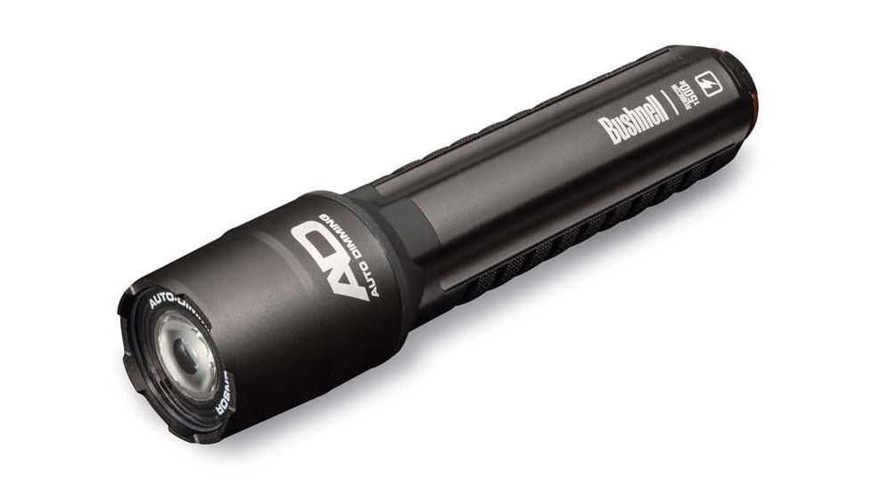 Bushnell Rechargeable Rubicon Flashlight,500 Lumen,Grey,Clam 10R500