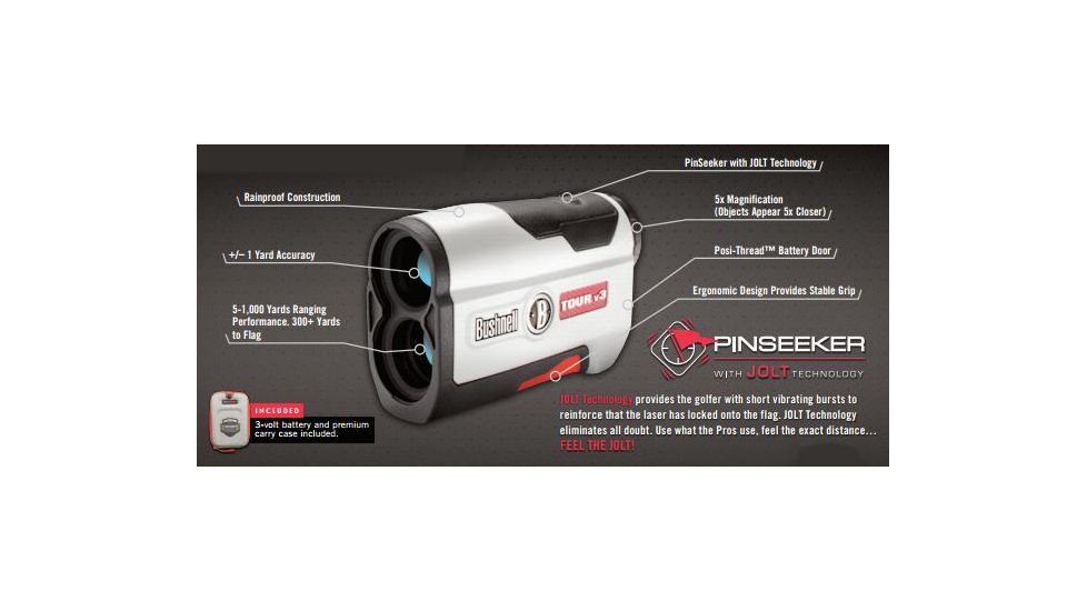 Bushnell TourV3 Laser Rangefinder w/ Case 201360