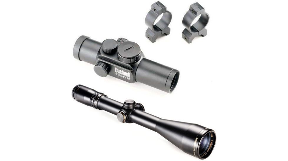Bushnell Trophy Red Dot Sight and Bushnell Elite 4200 Riflascope Kit