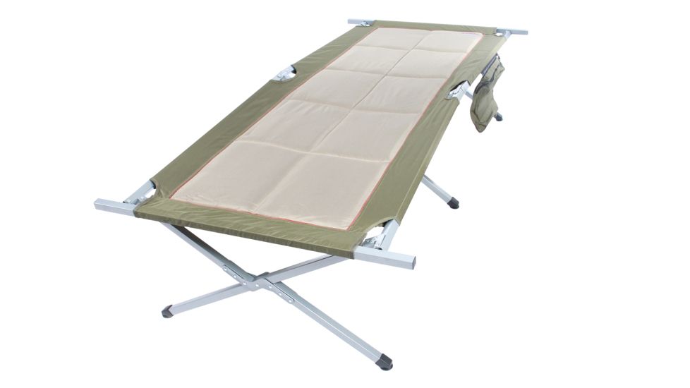 Bushtec Adventure Sierra Oversized Camp Stretcher Bed, Beige/Black, SMA020