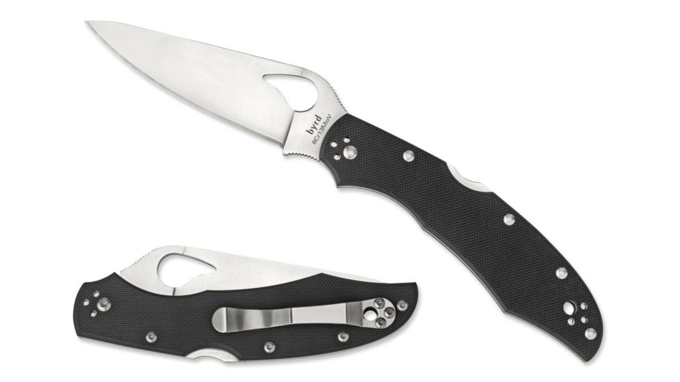 Byrd Cara Cara2 Folding Knife - Stainless Steel Blade, Black FRN Handle, Fine Edge