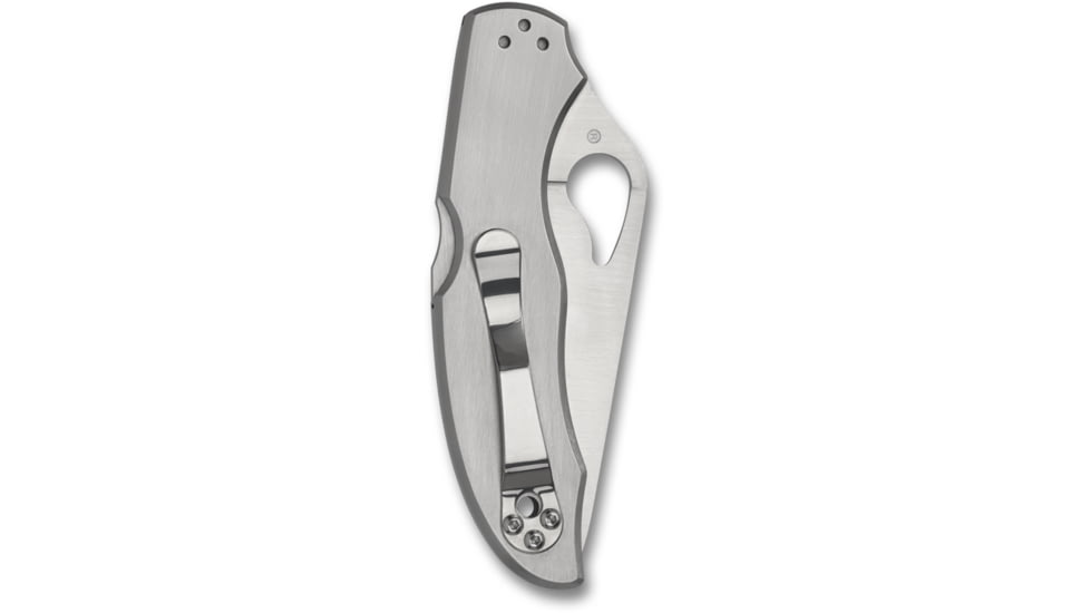 Byrd by Spyderco Harrier 2 Folding Knife, 3.36 in, Plain Blade, Stainless Steel Handle, BY01P2