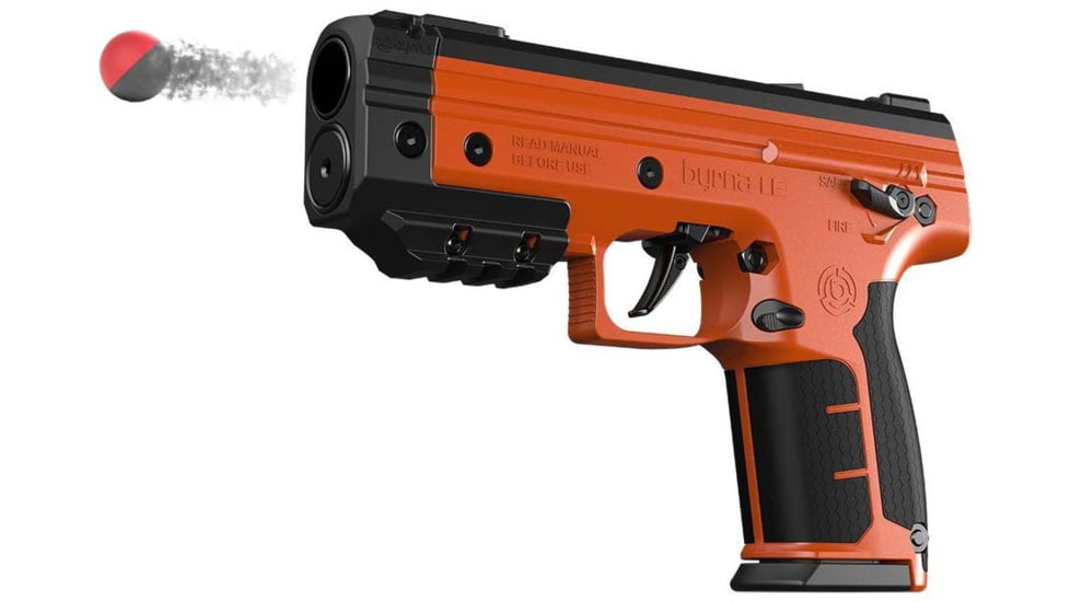 Byrna Technologies LK68300-1-ORN-PEPPER Byrna Le Pepper Kit CO2 .68 7rd Black Ru