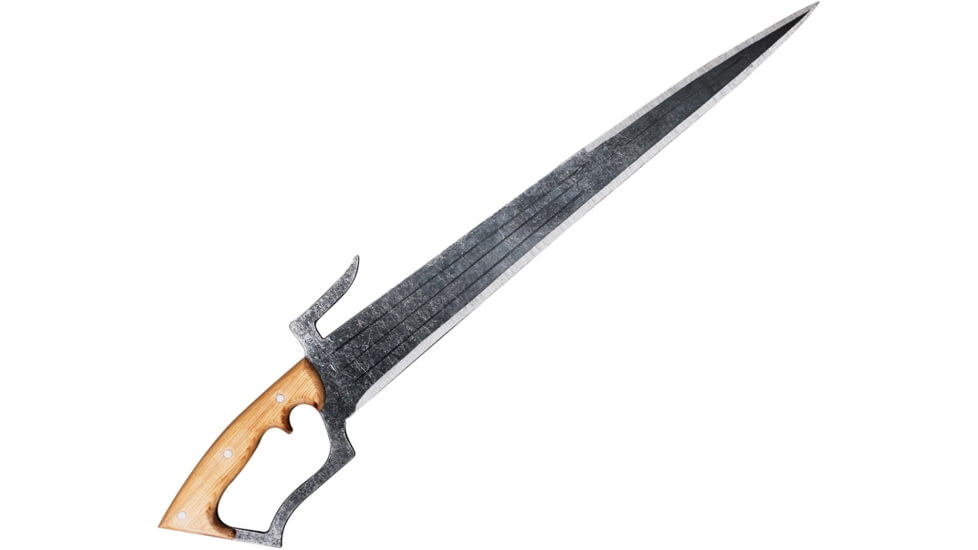 BYX Co Kingfisher Machete, 31in, 1075HC steel blade Knife, 31in Overall, 23.5in 1075Hc Steel Blade, American Hickory Handle, Distal Tapered Blade, D-Guard, KI-FISH-23.5