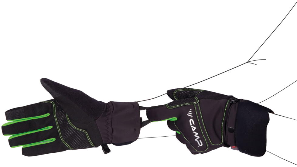 C.A.M.P. G Comp Warm Gloves, Black/Green, 3XL, 3396XXXL