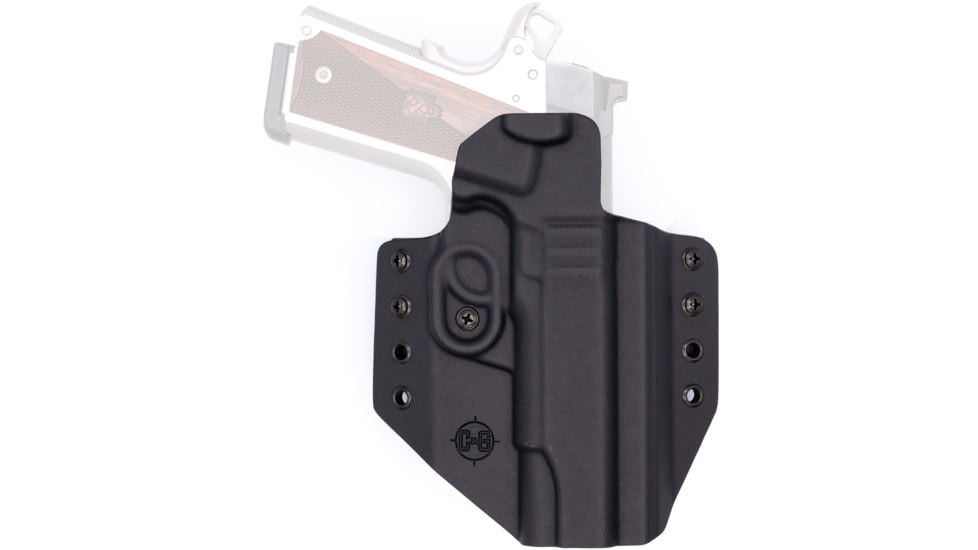 C&amp;G Holsters Covert OWB Belt Holster, 1911 5 Non-Railed, Right Hand, Black, 1850-100