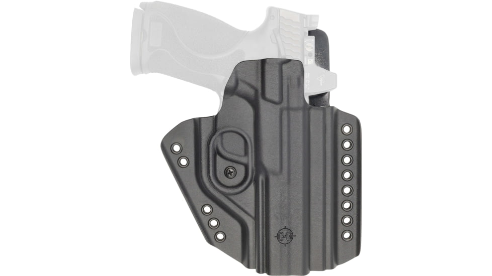C&amp;G Holsters Denali Kydex Chest Holster, S&amp;W M&amp;P 10/45, L-2XL, Left Hand, Black, 4227-100