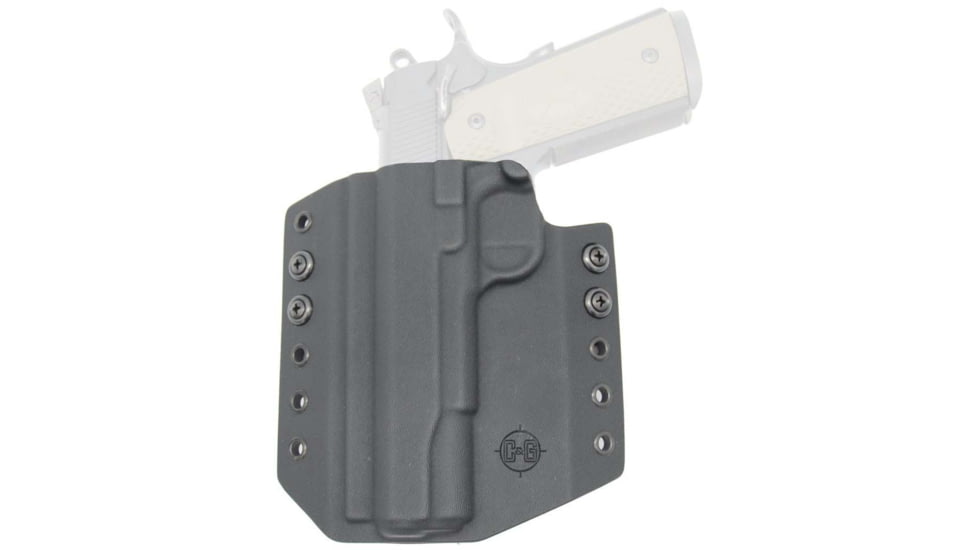 C&amp;G Holsters OWB Covert Colt 1911 Govt 5in LH S, Outside-the-Waistband OWB, Colt 1911 Govt 5in, Left, Black, 204-100