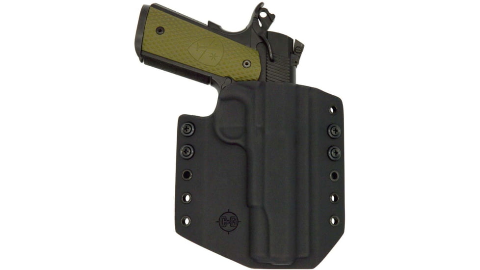 C&amp;G Holsters OWB Covert Colt 1911 Officer 3in RH S, Outside-the-Waistband OWB, Colt 1911 Officer 3in, Right, Black, 024-100