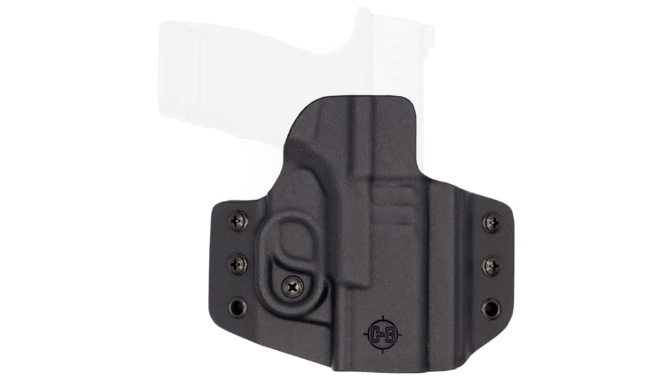 C&amp;G Holsters OWB Covert Holster Springfield Hellcat Kydex, Left Hand, Black, 663-100