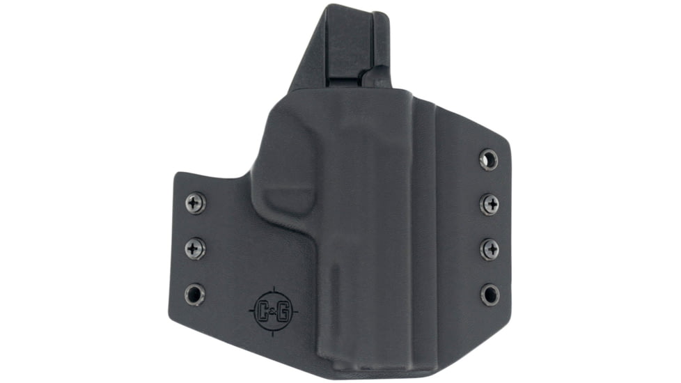 C&amp;G Holsters OWB Covert S&amp;W M&amp;P 380EZ Shield, Outside-the-Waistband OWB, Right, Black, 413-100