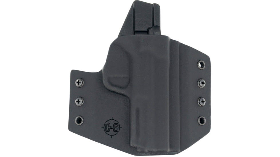 C&amp;G Holsters OWB Covert S&amp;W M&amp;P 9EZ Shield, Outside-the-Waistband OWB, Right, Black, 688-100