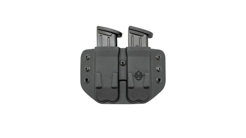 C&amp;G Holsters OWB Glock 43 DBL Mag S, Outside-the-Waistband OWB, Glock 43 Magazine, Both, Black, 149-100
