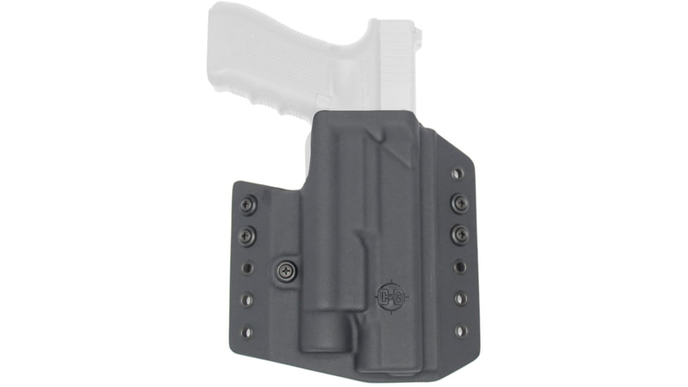 C&amp;G Holsters OWB Tactical Glock 17/22/34 w/Streamlight TLR-1 RH S, Outside-the-Waistband OWB, Glock 17/22/34 w/Streamlight TLR-1, Right, Black, 274-100