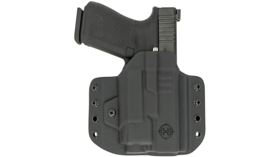 C&amp;G Holsters OWB Tactical Glock 19 Gen 3,4 &amp; 5/19x/23/44/45 TLR7/a, Outside-the-Waistband OWB, Right, Black, 506-100