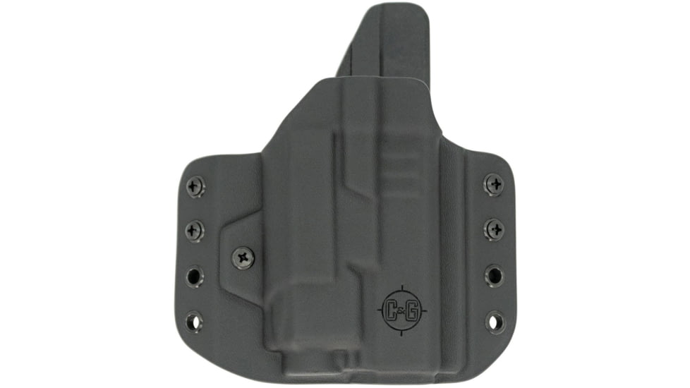 C&amp;G Holsters OWB Tactical Glock 19 Gen 3,4 &amp; 5/19x/23/44/45 TLR7/a, Outside-the-Waistband OWB, Right, Black, 506-100