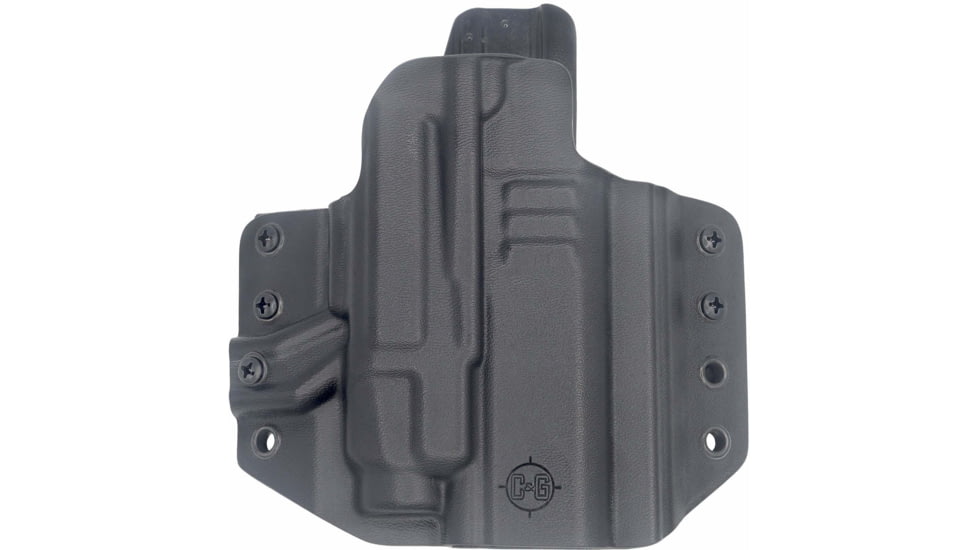 C&amp;G Holsters Tactical OWB Belt Holster, 1911 5 TLR8, Left Hand, Black, 5111-100