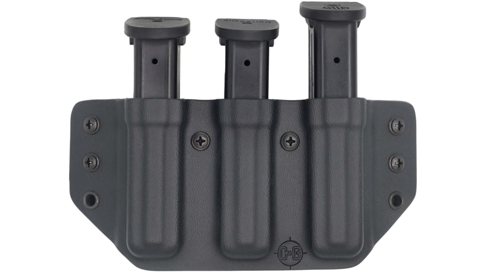 C&amp;G Holsters Triple Slim Magazine OWB Holster, 2011, Ambidextrous, Black, 4081-100