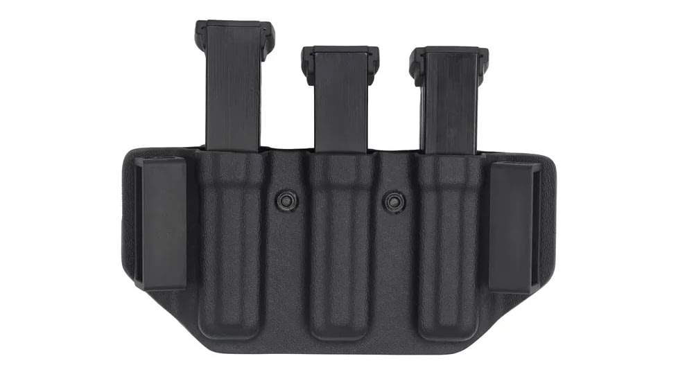 C&amp;G Holsters Triple Slim Magazine OWB Holster, Metal 9/40, Ambidextrous, Black, 4075-100