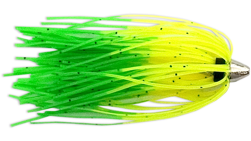 C&amp;H Lures King Buster Lure with 1/8 oz Head, Chartreuse/Green Firetail Skirt, 2.5 in, 3 Piece, CH-KB42