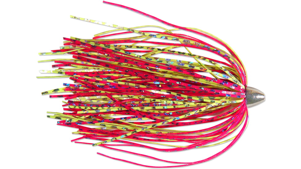 C&amp;H Lures King Buster Lure with 1/8 oz Head, Pink/Chartreuse/SilvBlue Skirt, 2.5 in, 3 Piece, CH-KB34