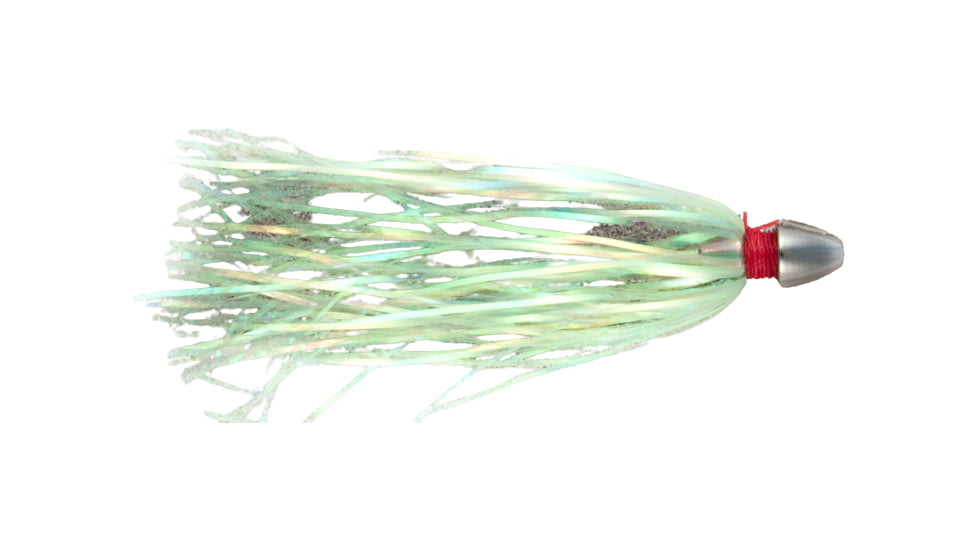 C&amp;H Lures Pearl Baby Trolling Lure, 1/8 oz Head, Chartreuse Tinsel Skirt, 2.5 in, CH-PB03-1/8